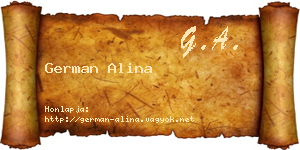 German Alina névjegykártya